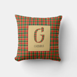 Gibbs Tartan Monogram G Kussen