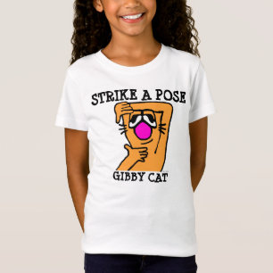 GIBBY CAT grappige Kinder Girls T-shirts