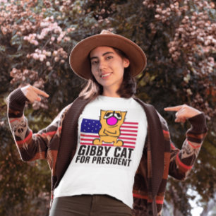 GIBBY CAT VOOR PRESIDENT 2024 FUNNY T-SHIRTS