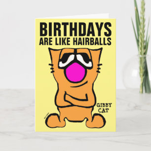 GIBBY CHAT FUNNY ANNIVERSAIRE CARTES DE SALUT, PET