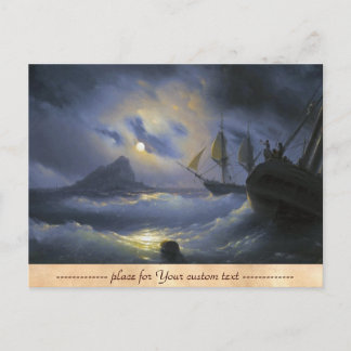 Gibraltar door Night Ivan Aivasovsky Briefkaart