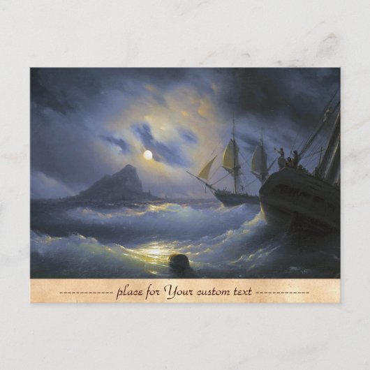 Gibraltar door Night Ivan Aivasovsky Briefkaart (Voorkant)