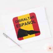 Gibraltar Espanol 6 Vierkante Sticker (Envelop)