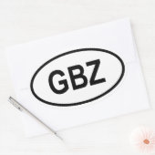 Gibraltar "GBZ" Ovale Sticker (Envelop)