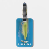 Gibraltar-kaart Bagagelabel (Achterkant verticaal)
