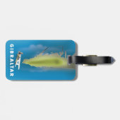 Gibraltar-kaart Bagagelabel (Achterkant horizontaal)