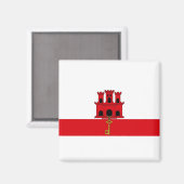 Gibraltar Nationale Wereldvlag Magneet (Voorkant / Achterkant)