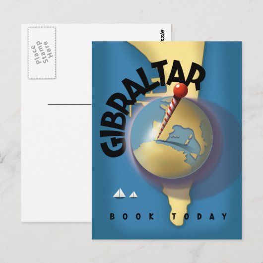 Gibraltar-reisposter Briefkaart (Voorkant / Achterkant)