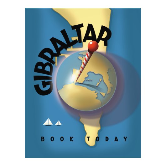 Gibraltar reisposter foto afdruk (Voorkant)