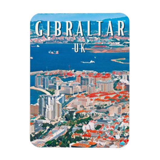 Gibraltar, rotsstad en kliffen magneet (Verticaal)