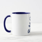 Gibraltar - Style Maritime Mug Bleu Et Blanc (Gauche)