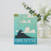 Gibraltar vintage-poster briefkaart (Staand voorkant)
