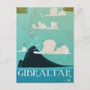 Gibraltar vintage-poster briefkaart