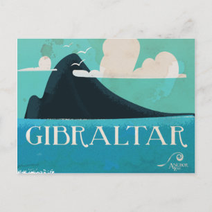 Gibraltar vintage reisposter briefkaart