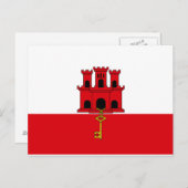 Gibraltar-vlag Briefkaart (Voorkant / Achterkant)