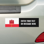 Gibraltar-vlag Bumpersticker (Op auto)