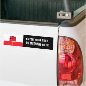 Gibraltar-vlag Bumpersticker (Op Truck)