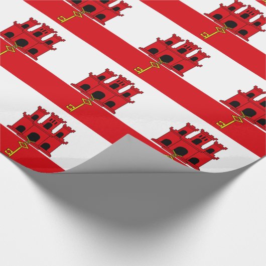 Gibraltar-vlag Cadeaupapier (Hoek)