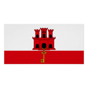 Gibraltar-vlag Perfect Poster