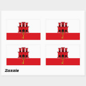 Gibraltar-vlag Rechthoekige Sticker (Vel)