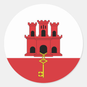 Gibraltar-vlag Ronde Sticker