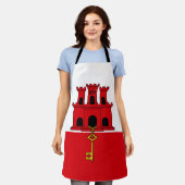 Gibraltar-vlag Schort (Gedragen)