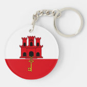 Gibraltar-vlag Sleutelhanger (Achterkant)