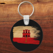 Gibraltar-vlag Sleutelhanger (Voorkant)