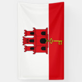 Gibraltar-vlag Spandoek (Verticaal)