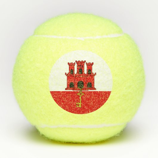 Gibraltar-vlag Tennisballen (Voorkant)