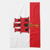 Gibraltar-vlag Theedoek (Verticaal)