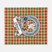 Gibson Badge Tartan Pset Fleece Deken (Voorkant (Horizontaal))