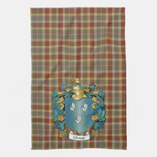 Gibson Coat of Arms en Tartan Theedoek