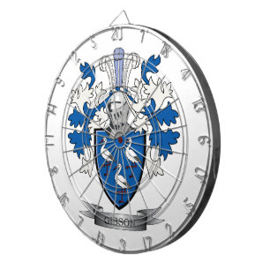 Gibson Family Crest Coat of Arms Dartbord