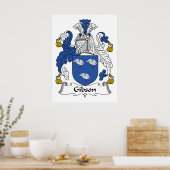 Gibson Family Crest Poster (Keuken)