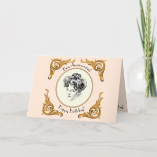 Gibson Girl Birthday Wenskaart Bedankkaart