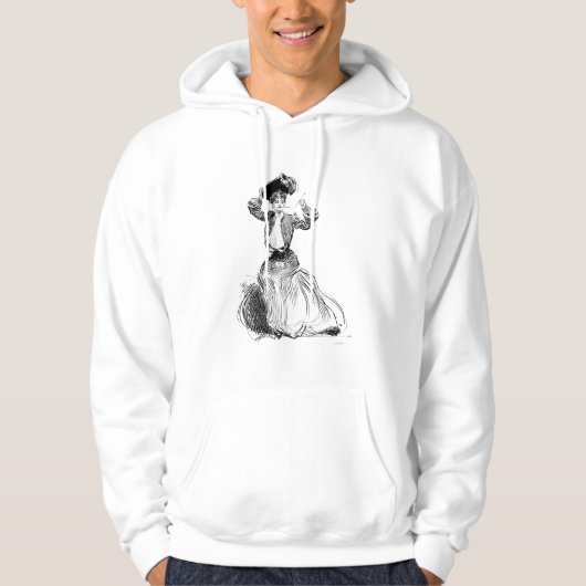 Gibson Girl met Pet, 1904 Hoodie (Voorkant)