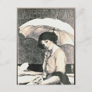 Gibson Girl met Umbrella 1911 Magazine Hoesje Briefkaart