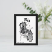 Gibson Girl Reading Briefkaart (Staand voorkant)