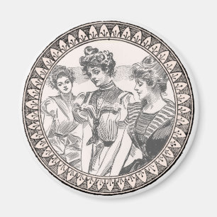  Gibson Girls Antiek illustratie Magneet