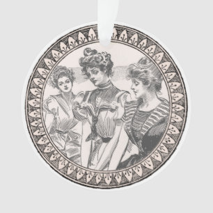  Gibson Girls Antiek illustratie Ornament