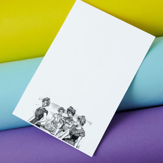 Gibson Girls bij het strand Briefpapier