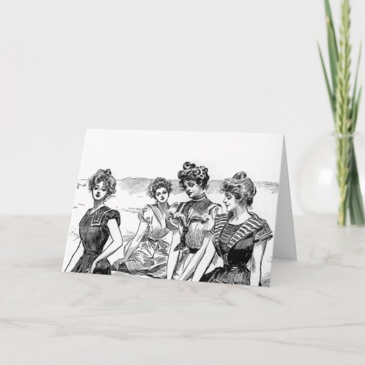 Gibson Girls bij het strand Kaart (Voorkant)