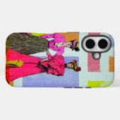 Gibson Girls in een Mondriaan Pattern Case-Mate iPhone Case (Achterkant (horizontaal))