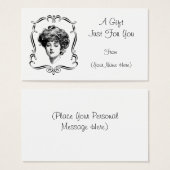  Gibson Meisje Gepersonaliseerde Gift Kaart Label (Voorkant /achterkant)