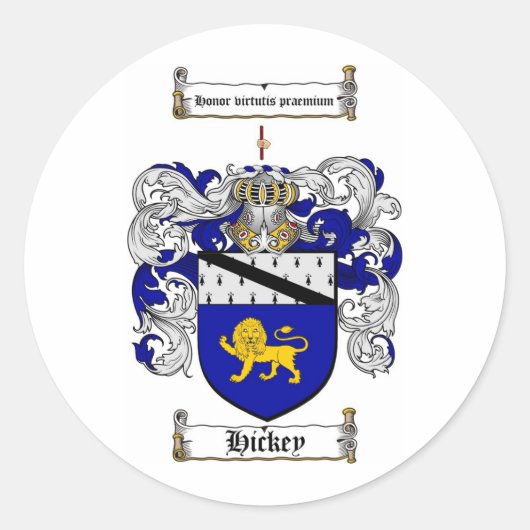 GICIËNTEERDE GEZINSLEUTEL - GICIËNTE WAPENKLASSE RONDE STICKER (Voorkant)