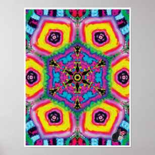 Giddy Kinetic Collage Kaleidoscope Poster