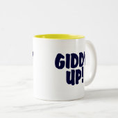 GIDDY omhoog!! Tweekleurige Koffiemok (Voorkant rechts)