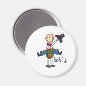 Giddy Up ! Aimant de la figure de bâton de cowboy (Recto/Verso)