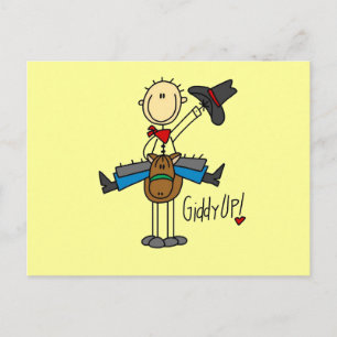 Giddy Up Cowboy Tshirts en giften Briefkaart